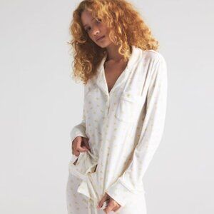 NWT SKIMS Marble Garden Print Soft Lounge Pajama Top Small